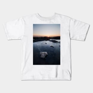 Thin Ice Sunrise Landscape Kids T-Shirt